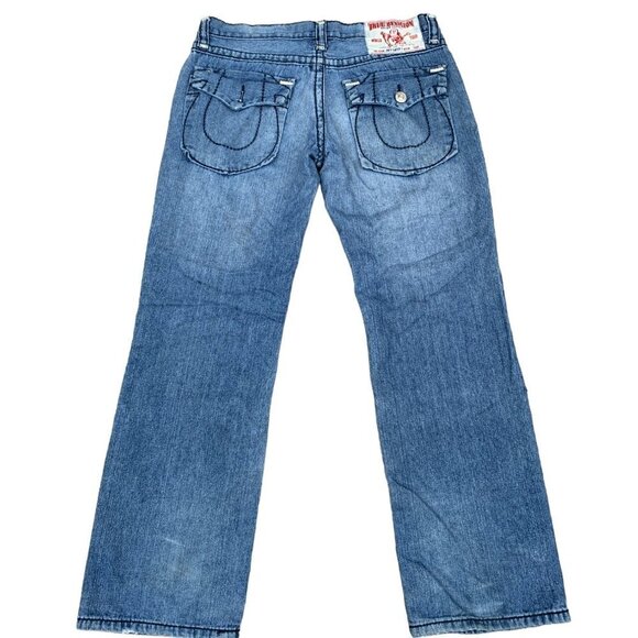VINTAGE True Religion Jeans Size 36 JOEY SUPER T Blue - Picture 6 of 9